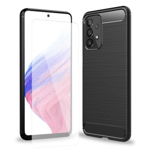 Olixar Sentinel Black Case and Glass Screen Protector - For Samsung Galaxy A53 5G