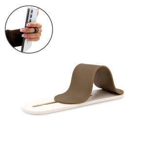Lovecases Matte Brown Reusable Phone Loop and Stand