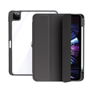 Olixar Black Leather-Style Stand Case with Apple Pencil Slot - For iPad Pro 12.9" 2022