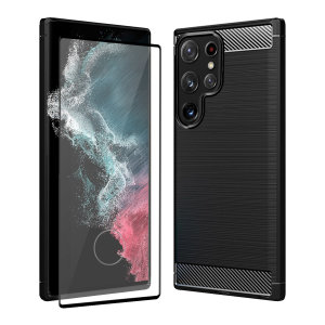 Olixar Sentinel Black Case And Glass Screen Protector - For Samsung Galaxy S23 Ultra