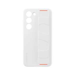 Official Samsung Silicone Cover Grip White Case - For Samsung Galaxy S23