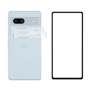 Olixar Clear Case, Screen Protector & Twin Pack Camera Protectors - For Google Pixel 7a