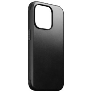 Nomad Horween Leather Black Protective Case - For iPhone 15 Pro