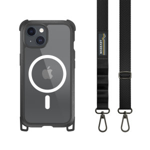 SwitchEasy Odyssey+ Classic Black MagSafe Case with Strap - For iPhone 15