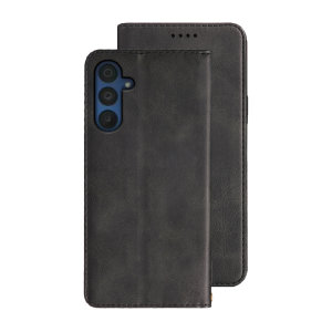 Olixar Black Eco-Leather Wallet Stand Case - For Samsung Galaxy A15