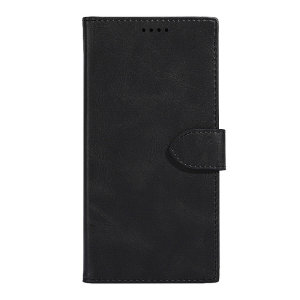 Olixar Black Vegan Leather Wallet Stand Case - For Samsung Galaxy S24 Ultra