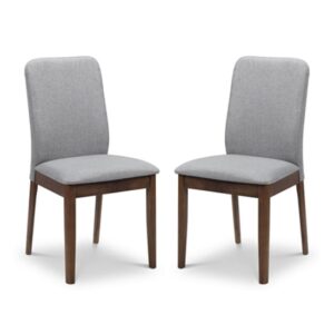 Bates Grey Dining Chair In Pair