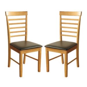 Marsic Light Oak Dining Chair In Pair