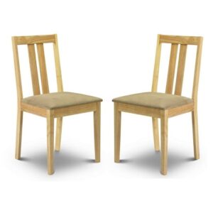 Ranee Wooden Dining Chairs In Natural Lacquered In A Pair