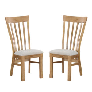 Trevino Oak Dining Chair In Pair