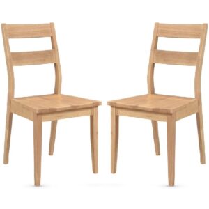 Alesund Oak Wooden Dining Chairs In Pair